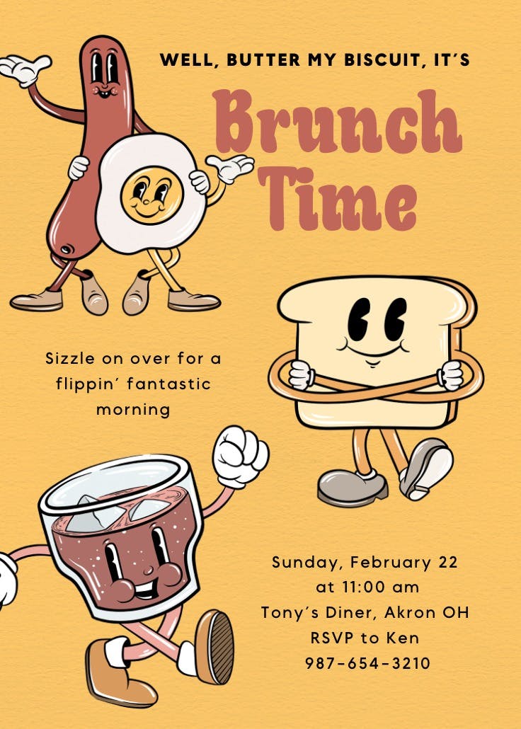 Flippin fantastic - brunch & lunch invitation